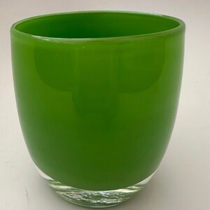 Vibrant Green Glass Baby Candle Glass